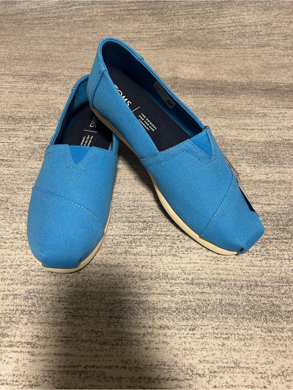 Toms Women's Canvas Slip-On Flats in Bright Blue